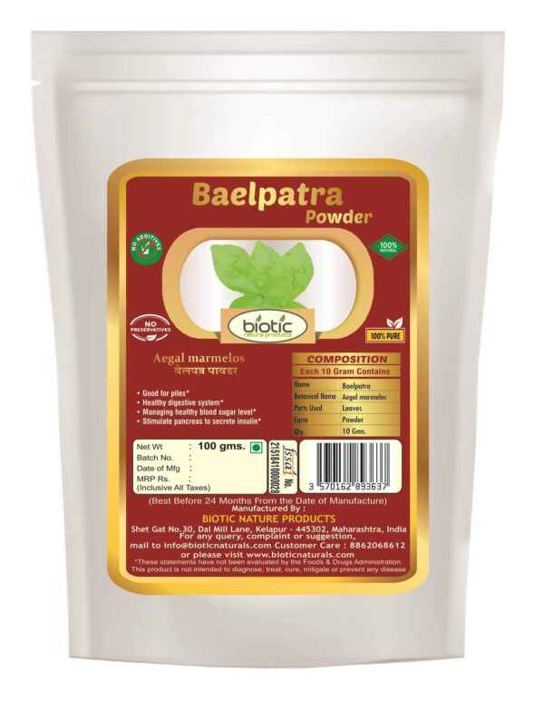 Baelpatra Powder - Ayurvedic powder for lower blood sugar level and for diabetes and for colic pain dyspepsia