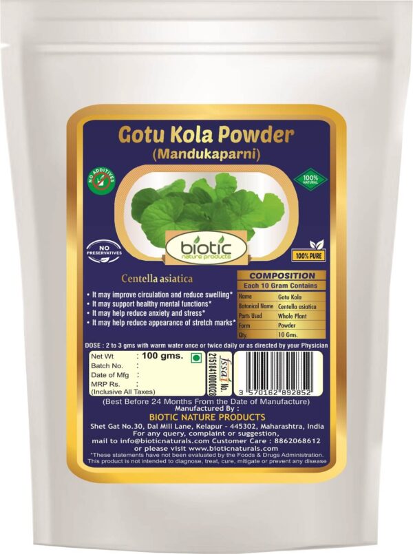 Mandukparni Powder/Gotu Kola Powder - Ayurvedic Powder for boost cognitive function and for anti depressant anxiety stress