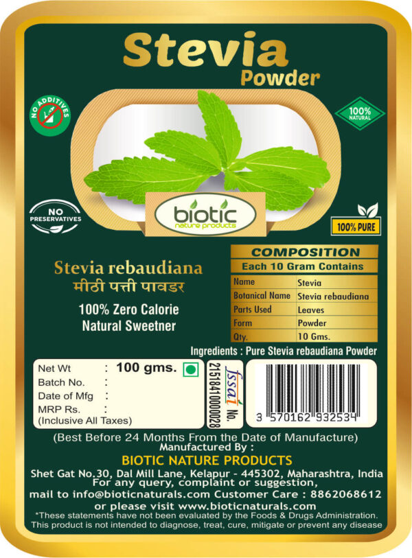Stevia rebaudiana Powder - Weight loss sugar alternatives and best stevia powder online india